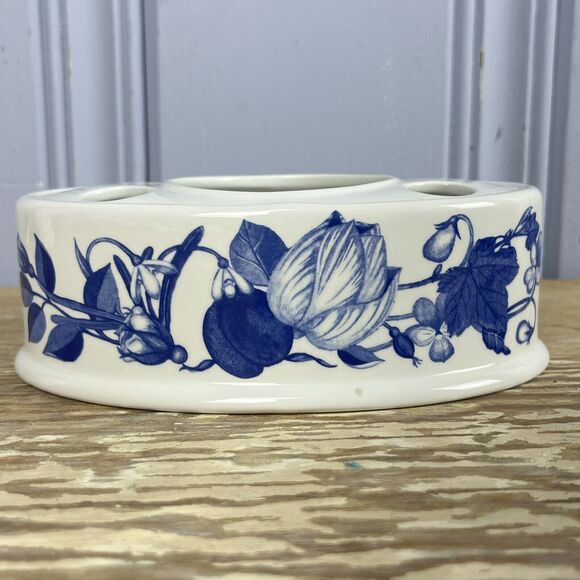 Vtg 1995 Portmeirion Harvest Blue Delft Toothbrush Holder Angharad Menna England - Picture 4 of 14